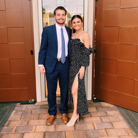 Revolve Likely black with white polka dots dress - Picture 1 of 2